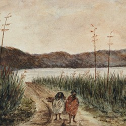 Wellington Harbour &mdash; from road leading to the Barracks, 1852